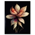 thumbnail image 1 of Abstract Flower Display On Dark Background Art Print Framed Poster Wall Decor 12x16 inch, 1 of 5