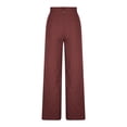 thumbnail image 4 of Abomasnow Women's Dressy Jeans Pants Pants High Waisted Straight Wide Leg Pants Work Office Business Casual Slacks Pants with Pockets, 4 of 7