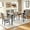 Gray Chair+White Tabletop, variant on SYNGAR 5 Piece Dining Table Set for 4, Faux Marble Kitchen Table and 4 Upholstered Chairs, Space-Saving Dinette Set for Small Spaces, Gray Chair/White Tabletop