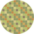 thumbnail image 1 of Ahgly Company Machine Washable Indoor Round Transitional Golden Brown Yellow Area Rugs, 3' Round, 1 of 7