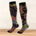 thumbnail image 4 of Womens Socks Cute Animal Knitted Mid Calf Soft Stylish Thigh High Stockings Purple One Size, 4 of 7