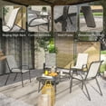 thumbnail image 5 of Outsunny Outdoor Dining Chairs Set of 4, Stackable Outdoor Patio Chairs with High Back, Breathable Mesh Seat for Garden Lawn Backyard, Mixed Gray, 5 of 9