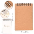 thumbnail image 2 of Mini Spiral Pocket Notebook,Blank Inner Page Notepad,Portable Daily Note Book,Compact Sized Spiral Bound Pocket Notebook Has Light Portable Body,Blank Writing Pages Casual Note Recording,Brown, 2 of 7