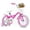 Pink, variant on Costway 18 Inches Girls Bike for 3-8 Years Old with Removable Training Wheels, Front Basket Pink