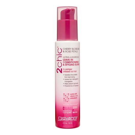 Thick Cherry (Giovanni 2chic Ultra-Luxurious Leave-In Conditioning & Styling Elixir, Cherry Blossom & Rose Petals, 4.0)
