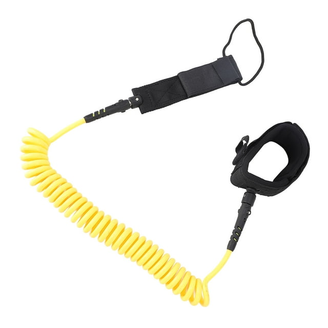 Surf Leash, 9.8ft Surf Leash Spiral TPU Coiled Stand Up Paddleboard Rope Surfboarding Ankle Strap 360 Degree Rotation