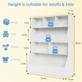 thumbnail image 3 of TLSUNNY Kids Bookcase and Toy Storage Organizer, 4 Tier Wooden Cabinet with Open Design, for Playroom, Nursery, Classroom, 3 of 8
