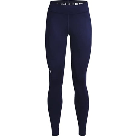 Under Armour Womens ColdGear Authentics Leggings Midnight Navy 410/White Medium