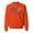 Orange, variant on Peace Love Baseball Sports Unisex Crewneck Graphic Sweatshirt, Heather Grey, Small