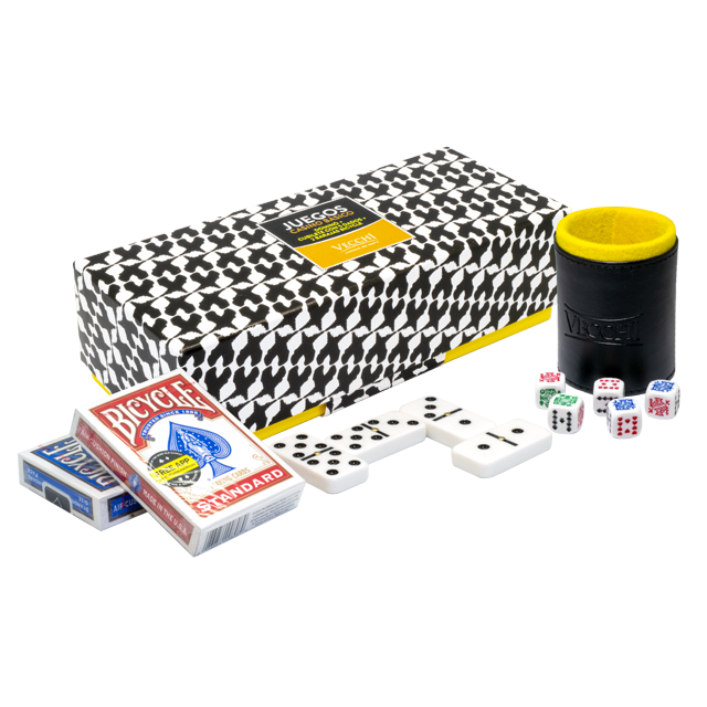 SET CASINO BASICO JUVENIL, DOMINO, BARAJAS Y CUBILETE Novelty JUEGO DE MESA