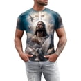 thumbnail image 4 of YDLCAFD Chemise à Manches Courtes Imprimée 3D Numérique de Mode de Pâques pour Hommes, 4 of 4