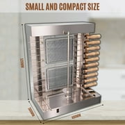 Bioexcel 1 Vertical Shawarma Machine-2 Burner Rotisserie Grill 65000 BTU Each with 10 Kebab Skewers