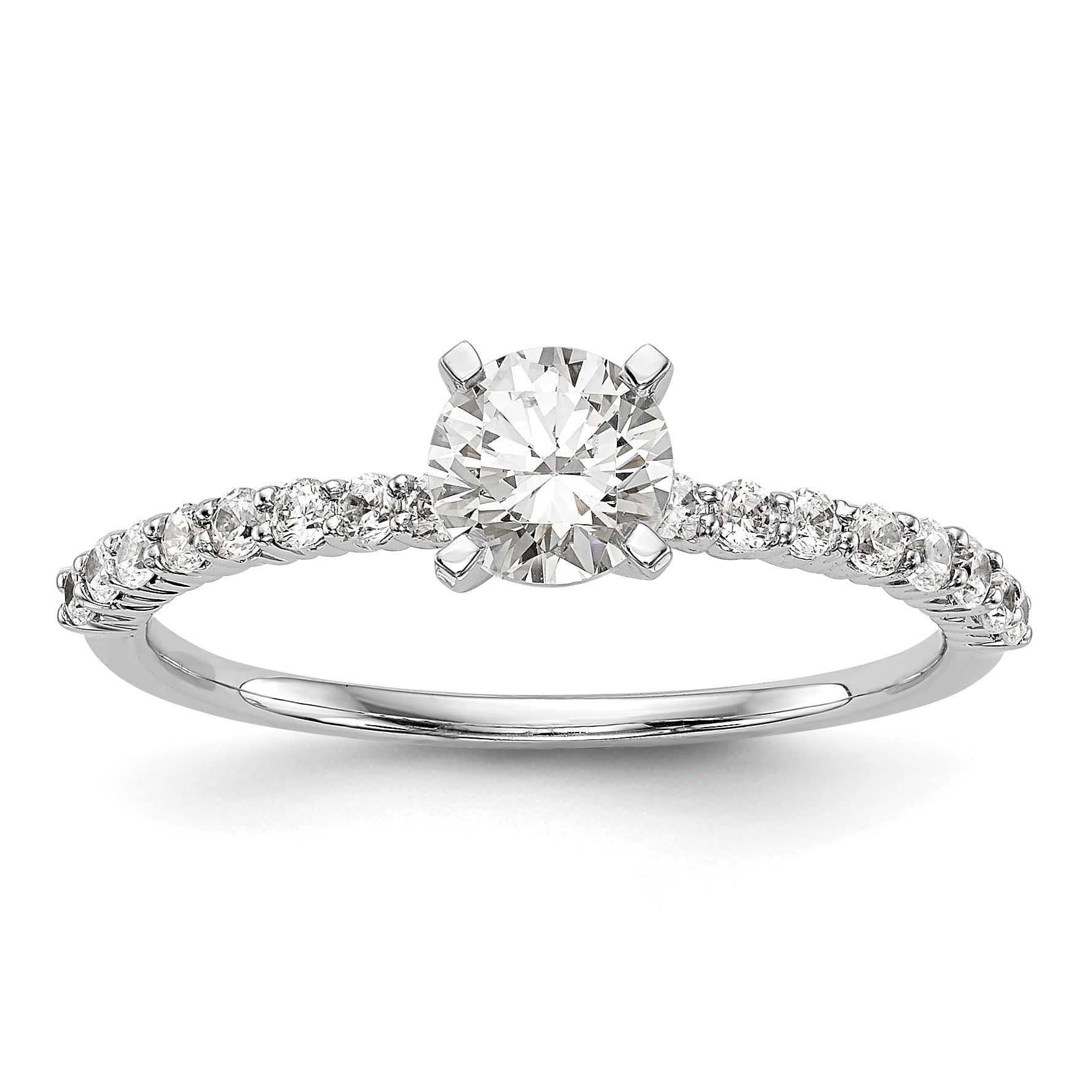 Diamond Wedding Engagement Ring Band 0.21 Carat Women's Solid 14k White Gold 