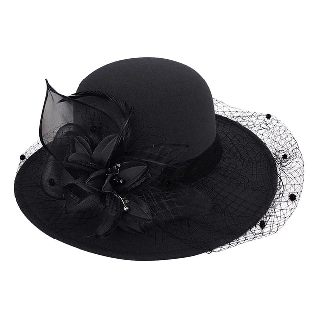 Chapeau Melon Petit pour Femme, Automne et Hiver, Fleurs, Rond, Décontracté, Style Bassin de Pêcheur