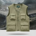 thumbnail image 2 of Feipeng Men's Casual Lightweight Outdoor Fishing Work Safari Travel Photo Cargo Vest Jacket Multi Pockets, 2 of 9
