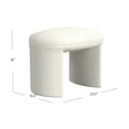thumbnail image 3 of HomePop Quinn Upholstered Ottoman, Cream Boucle, 3 of 9