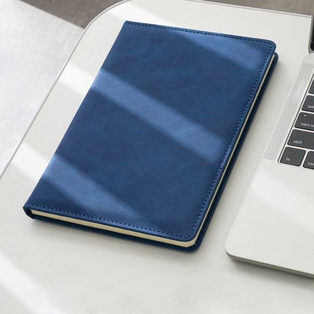 Blue A5 High Aesthetic Leather Notebook Ngheia Skin Friendly PU Cover – 200 Pages Smooth 100gsm Dowling Paper – Multi Color Optional for Study & Journaling