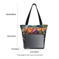 thumbnail image 3 of Pofeuu Flower Covered Vintage Car Print Women Fashion Shoulder Handbags Top Handle Satchel Bags Tote Shoulder Shopping Bag Stylish Canvas Tote Bag, 3 of 6