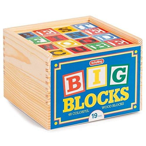 Schylling ABC Big Blocks - 48 Piece Wood Alphabet Blocks Schylling Big ABC Blocks