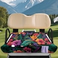 thumbnail image 3 of Yuyamidu Colorful Hibiscus Golf Cart Seat Covers with Pockets Tropical Palm Leaves Golf Cart Seat Towel Blanket for 2 Passenger Heavy Duty Club Car Accessories Protect Your Golf Carts, 3 of 7