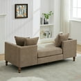 thumbnail image 4 of 75.2'' Wide Upholstered Chaise Lounge Indoor with Nailheads,Sleeper Sofa Couch With 4 Throw Pillows&2 Bolsters,Daybed with Rubberwood Legs, 4 of 9