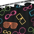 thumbnail image 4 of Graffiti Art Shower Curtain Fashion Stylish Chic Modern Aesthetic Classic Abstract Geometric Retro Vintage Minimalist Artistic Colorful Abstract Pop Art Tie Dye Psychedelic Art Rainbow Gradient, 4 of 5
