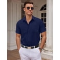 thumbnail image 2 of COOFANDY Mens Button Up Short Sleeve Shirts Regular Fit Business Casual Shirts Summer Fitted Dress Shirts, 2 of 7