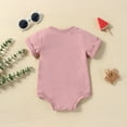 thumbnail image 5 of Gubotare Baby Boy Girl Bubble Romper Infant Oversize Plain Crewneck T-Shirt Bodysuit Tops (Red,12-18 Months), 5 of 6
