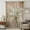 Beige, Tan, Bronze, variant on Sage Green Palm Tree Sheer Curtains 45 Inches Long, Brown Summer Tropical Plants Leaves Light Filering Curtains, Breathable Simi Curtain Privacy Drapes for Kitchen Bathroom Window Treatment