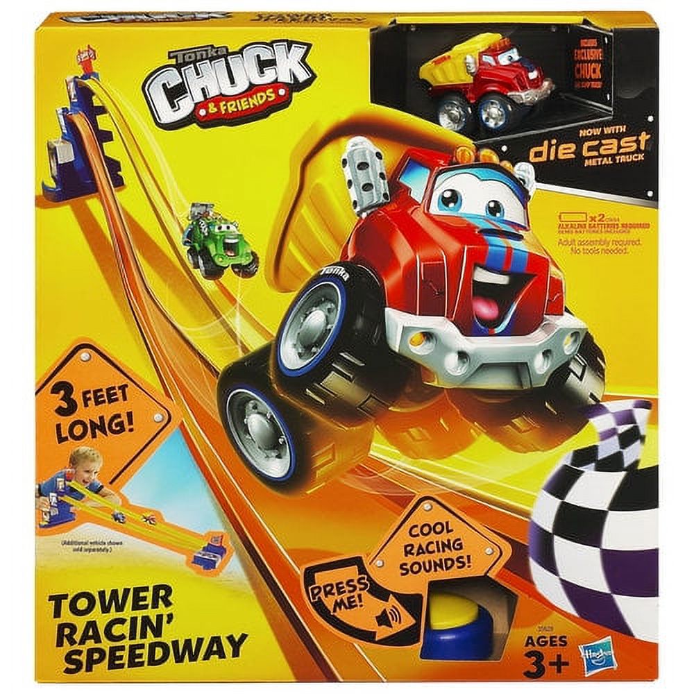 Tonka (トンカ) Chuck Roller Coaster ミニカー ミニチュア 模型 プレイセット自動車 ダイキャスト Tonka Chuck \u0026 Friends Roller Coaster Twist Trax Playset With Handy The Tow  Truck From Hasbro Toys