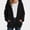 Black, variant on Womens Plus Size Fleece Hooded Jacket Zip Up Textured Fall Winter Casual Coat with Pockets Blue Size 3XL