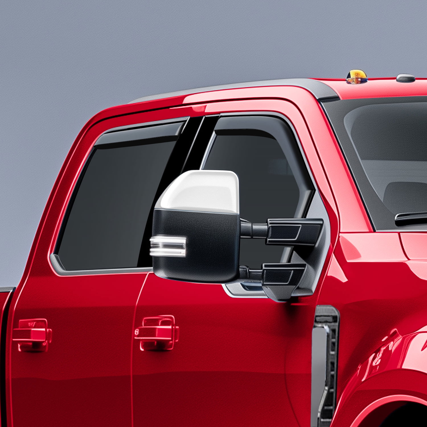 Voron Glass in-Channel Extra Durable Rain Guards for Ford F250 to F550 Super Duty 2017-2022 Crew Cab, Window Deflectors, Vent Window Visors, 4 Pieces - 200289
