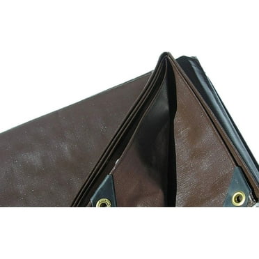 Harpster Tarps 10 ft. x 20 ft. Super Heavy Duty Brown 8 oz. Polyethylene Tarp - 16 Mil Thick