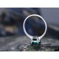 thumbnail image 6 of HeartsAndYou 1.3ct Oval Cut Natural Green Emerald Moissanite Accent Ring 14k SOLID White Gold, 6 of 9