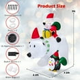 thumbnail image 3 of Gymax 7FT Christmas Inflatables LED Lighted Xmas Inflatable Polar Bear w/ Shaking Head, 3 of 10