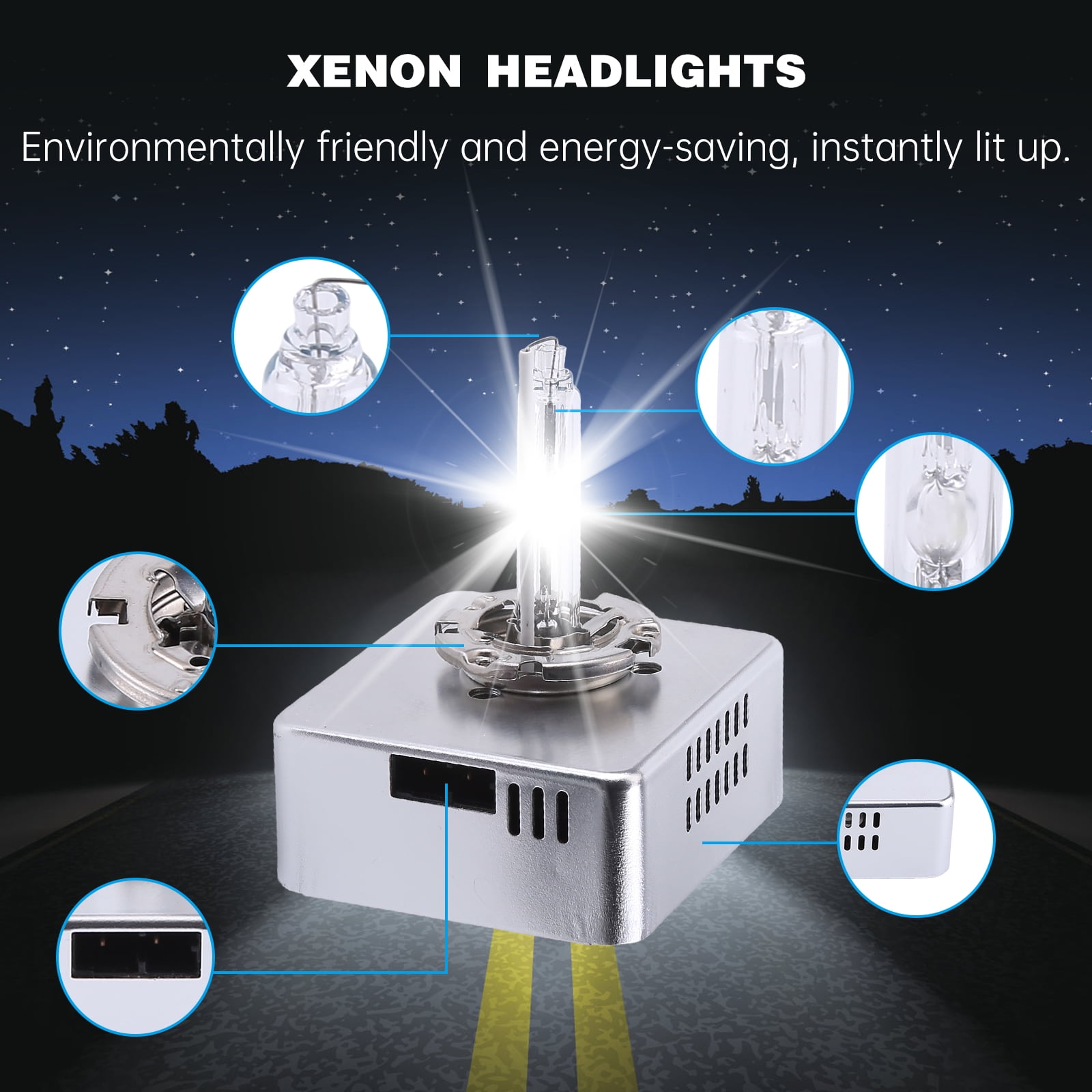 Xenon Headlight Bulb D5S HID Bulb for Chevrolet Silverado GMC Terrain, Replaces 9285410171