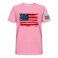 thumbnail image 3 of VgaVtl 4th of July Mens T Shirts Big and Tall Short Sleeve American Flag Mens Clothes Pullover Festival Leisure Pink Summer Shirts, 3 of 5