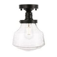 thumbnail image 4 of Lyle 1 light Black and Clear seeded glass Flush mount, 4 of 5