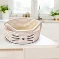 thumbnail image 4 of Organizer Basket Cats Ear Design Woven For Office Household Cosmetics And Snacks Sundries Storage Storage Baskets For Shelves, 4 of 6