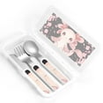 thumbnail image 4 of Cauagu Cute Axolotl Sakura Blossoms Print 3-Pieces Toddler Cutlery Set , Kids Silverware Set with Spoons Forks & Knife Stainless Steel Utensils for Kids Dishwasher Safe, 4 of 8