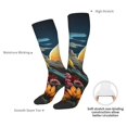 thumbnail image 4 of Naloa Sunset Floral Fantasy Landscape Knee Socks, High Socks Long Stretchy Sock Women Knee High Stocking, Long Socks for Women, 4 of 6