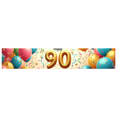 thumbnail image 3 of LUUFILx Elegant 90th Birthday Banner Party Decoration Backdrop Happy Birthday Background Golden Anniversary Celebration Photography Props Decors Supplies, 3 of 8