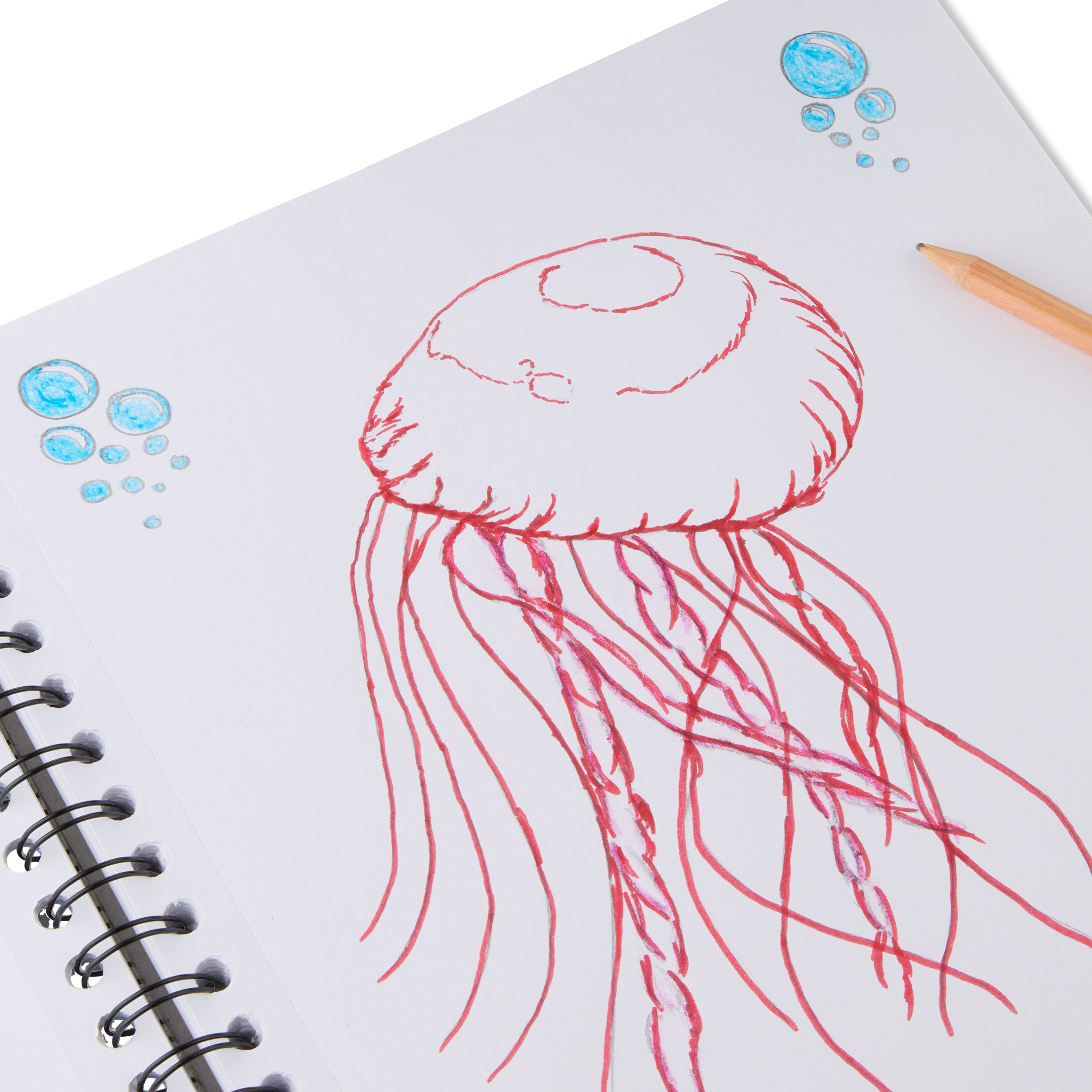 Diario de bocetos Pen+Gear con portada personalizable, azul, portada insertable, 70 hojas, 8.5" x 11" 2