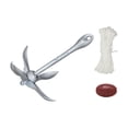 thumbnail image 3 of Boya de anclaje de grapnel plegable con cuerda de 20 m, garra de anclaje de kayak plegable para 25 kg, 3 of 9