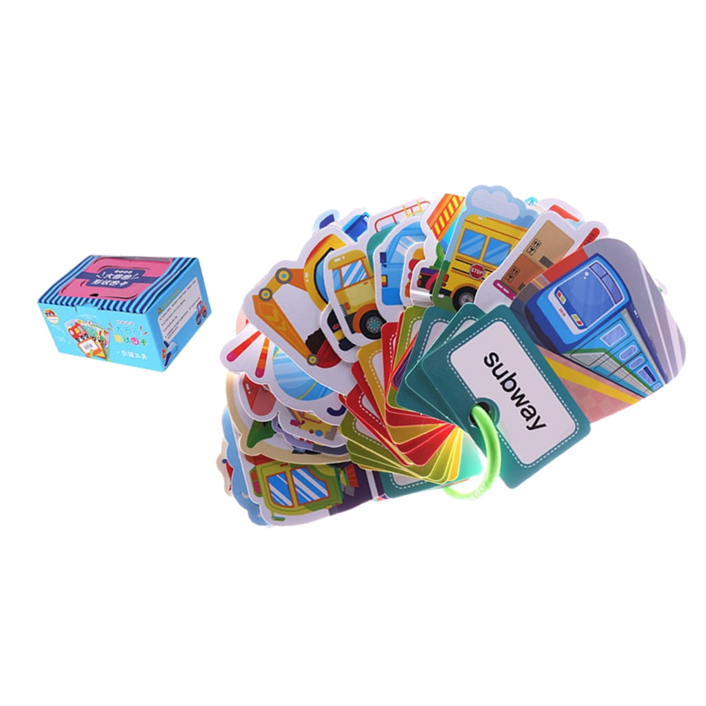 30Pcs Preschool Flash Cards Baby Sight & Word Flashcards Organizer