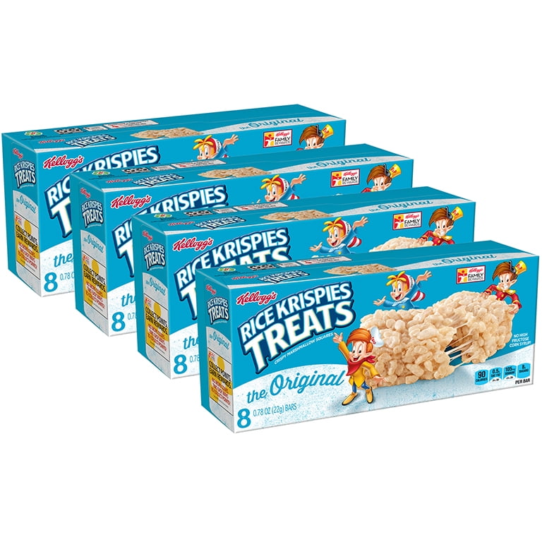 (4 Pack) Kellogg's Rice Krispies Treats Original - 8 CT - Walmart.com ...