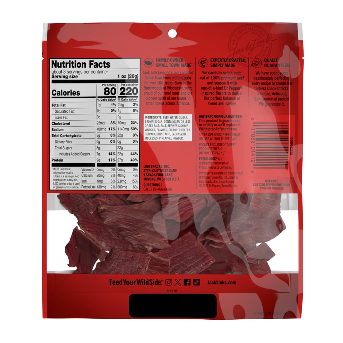1 oz beef jerky nutrition