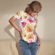 thumbnail image 3 of Balery Watermelon Body de cuello redondo de manga corta para mujer Tops de manga corta Tops básicos-Large, 3 of 7