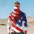 thumbnail image 2 of Lovzfmll Summer Pattern Lightweight Sun Protective Hoodie with Mask for Men Red, L, 2 of 5