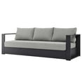 thumbnail image 4 of Lounge Sofa Table Set, Grey Gray, Aluminum, Metal, Fabric, Modern Contemporary, Outdoor Patio Balcony Cafe Bistro Garden Furniture Hotel Hospitality, 4 of 10